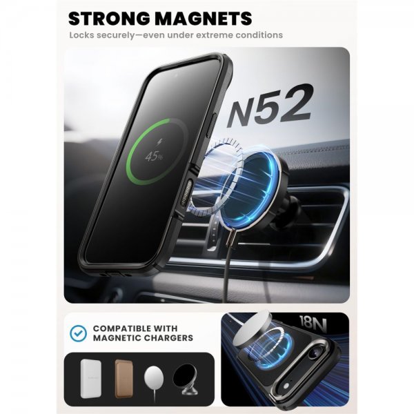 Supcase iPhone Air Skal Ares Flip MagSafe Svart