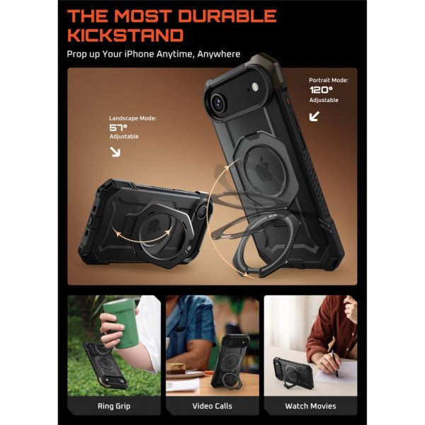 Supcase iPhone Air Skal UB Grip MagSafe Svart