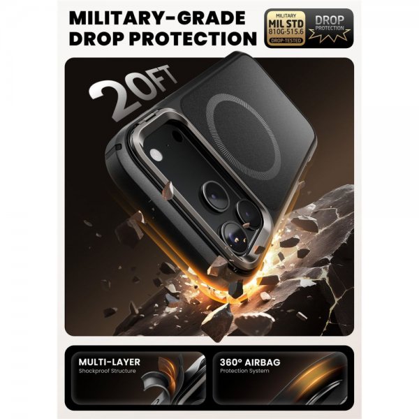 Supcase iPhone 17 Pro Max Skal Ares Flip MagSafe Svart