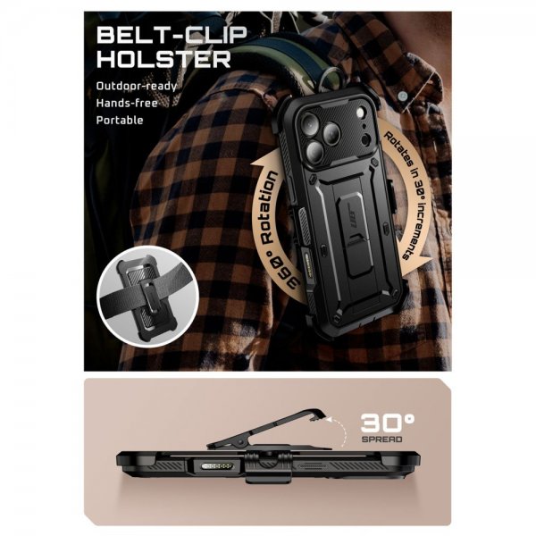 Supcase iPhone 17 Pro Max Skal UB Pro Svart