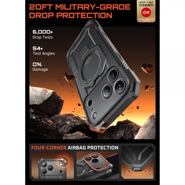 Supcase iPhone 17 Pro Max Skal UB Grip MagSafe Grå