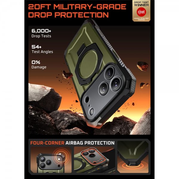 Supcase iPhone 17 Pro Max Skal UB Grip MagSafe Grön