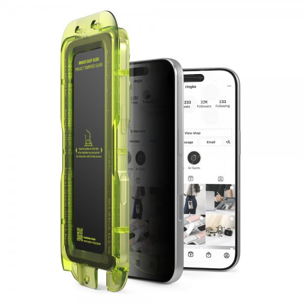 Ringke iPhone 17 Pro Skärmskydd Easy Slide Privacy 2-pack