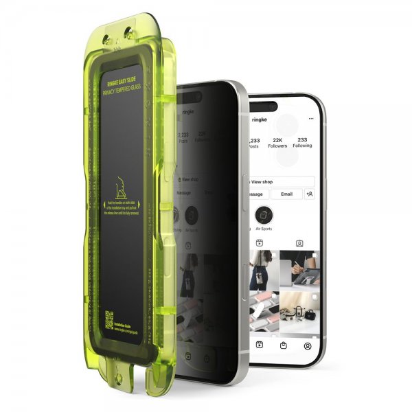Ringke iPhone 17 Skärmskydd Easy Slide Privacy 2-pack