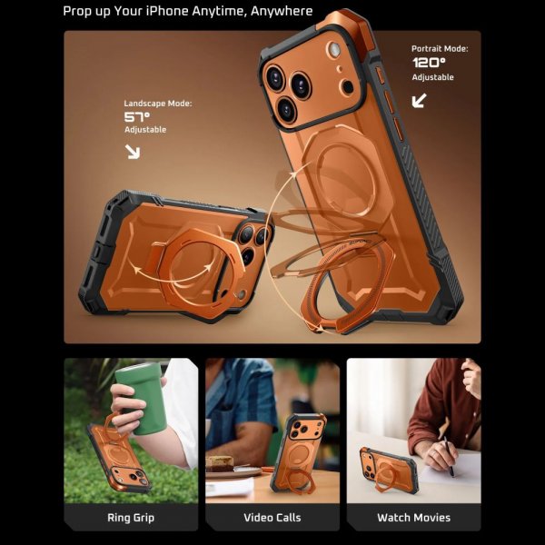 Supcase iPhone 17 Pro Max Skal UB Grip MagSafe Orange