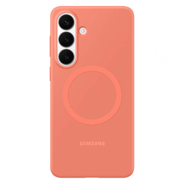 Samsung Original Galaxy S26 Plus Skal Silicone Magnet Case Coral Red