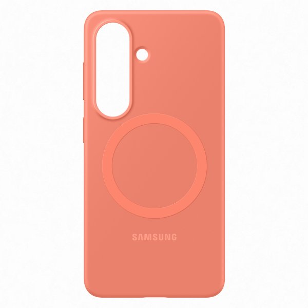 Samsung Original Galaxy S26 Plus Skal Silicone Magnet Case Coral Red