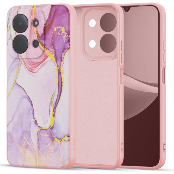 Tech-Protect Xiaomi Redmi 15C Skal Icon Pink Marble
