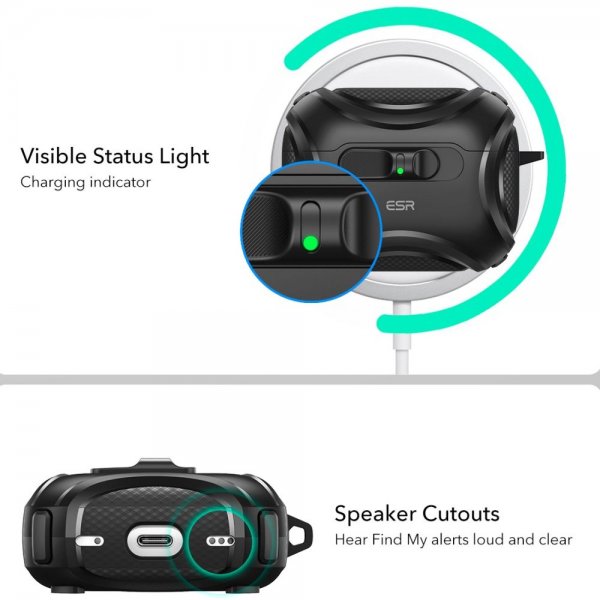 ESR AirPods Pro 3 Skal Cyber FlickLock MagSafe Svart