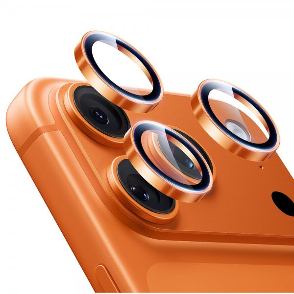 ESR iPhone 14/15/16/17 Pro & Pro Max Kameraskydd Armorite Orange