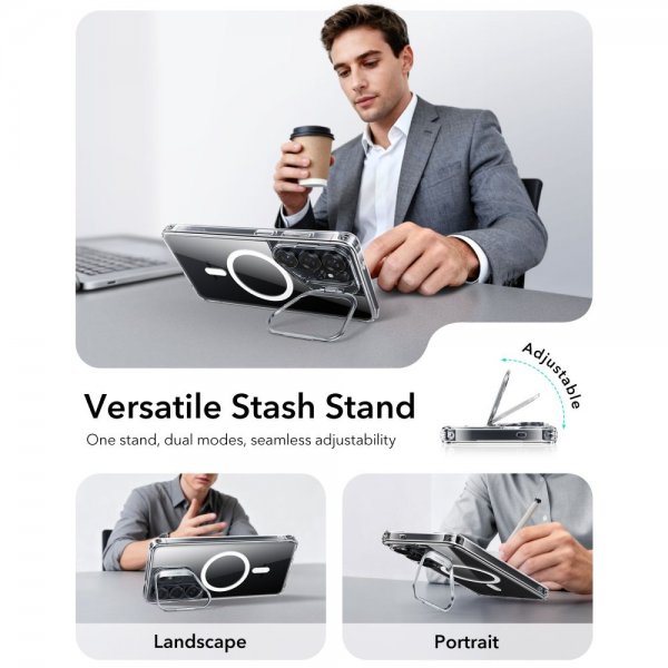 ESR Samsung Galaxy S26 Ultra Skal Classic Hybrid Kickstand MagSafe Transparent