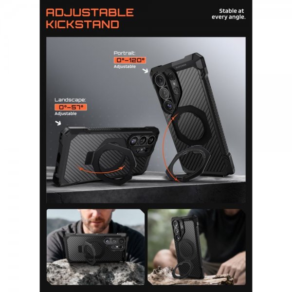 Supcase Samsung Galaxy S26 Ultra Skal UB Grip MagSafe Aramid Svart