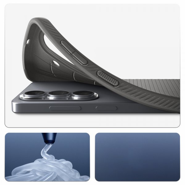 Spigen Samsung Galaxy S26 Skal Liquid Air Marble Gray