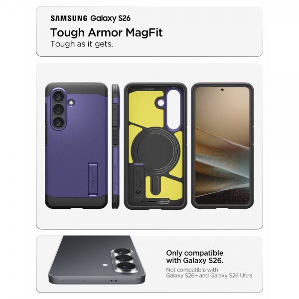 Spigen Samsung Galaxy S26 Skal Tough Armor MagFit Ash Violet