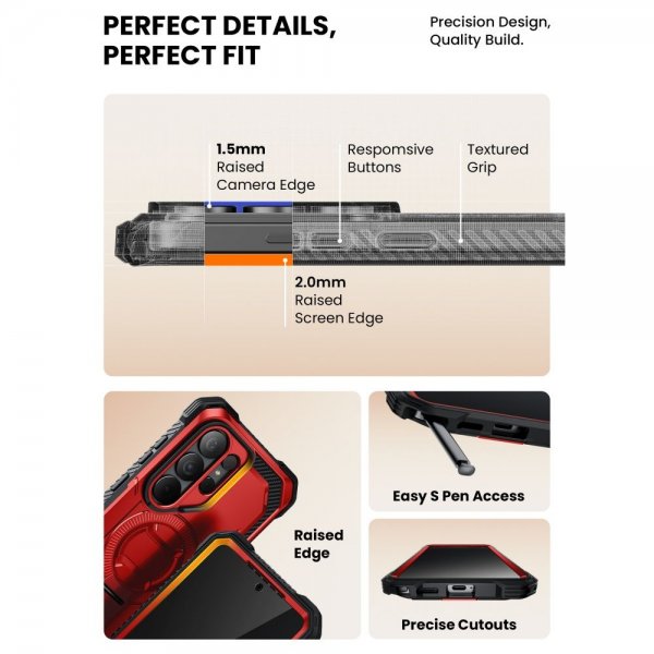 Supcase Samsung Galaxy S26 Ultra Skal ArmorBox MagSafe Röd