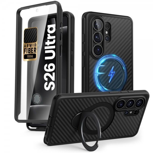 Supcase Samsung Galaxy S26 Ultra Skal Cosmo MagSafe Kevlar Svart