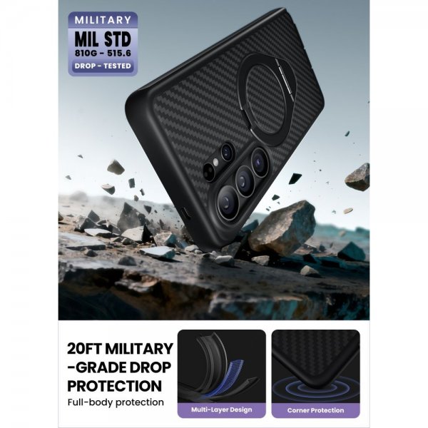 Supcase Samsung Galaxy S26 Ultra Skal Cosmo MagSafe Kevlar Svart