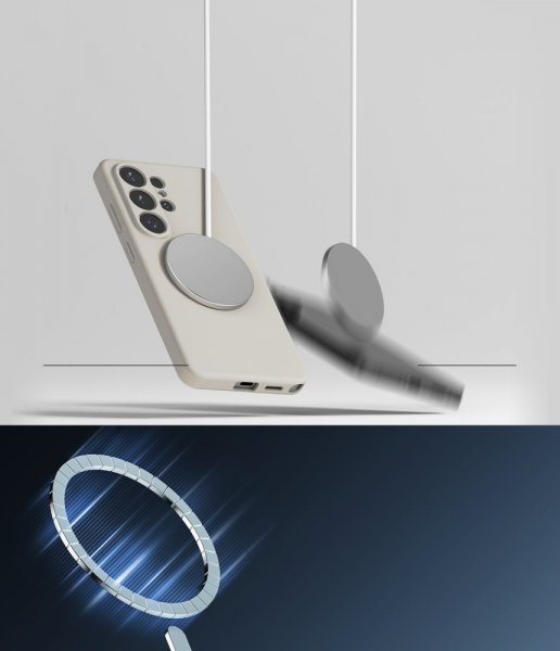 Ringke Samsung Galaxy S26 Ultra Skal Silicone Magnetic Beige