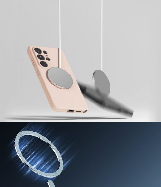 Ringke Samsung Galaxy S26 Ultra Skal Silicone Magnetic Rosa