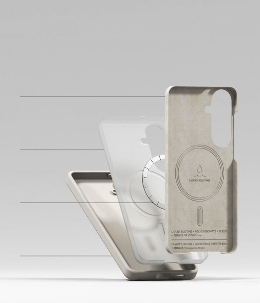 Ringke Samsung Galaxy S26 Plus Skal Silicone Magnetic Beige