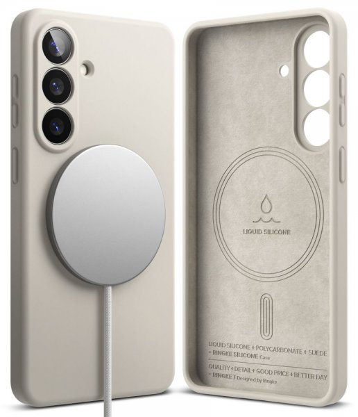 Ringke Samsung Galaxy S26 Skal Silicone Magnetic Beige