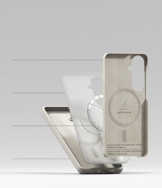 Ringke Samsung Galaxy S26 Skal Silicone Magnetic Beige