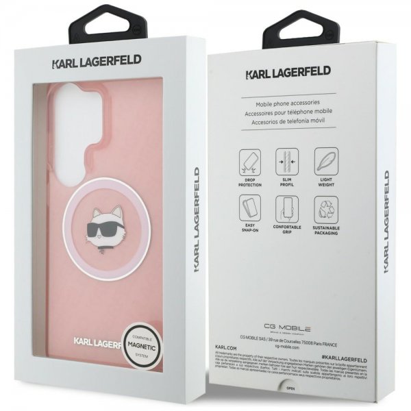 Karl Lagerfeld Samsung Galaxy S26 Ultra Skal Choupette MagSafe Rosa