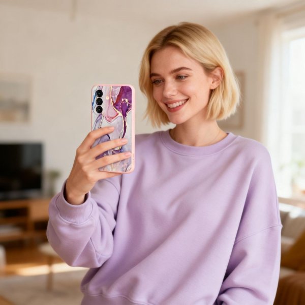 Tech-Protect Samsung Galaxy A57 Skal Icon Pink Marble