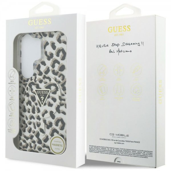 Guess Samsung Galaxy S26 Ultra Skal Leopard Print MagSafe Svart Vit