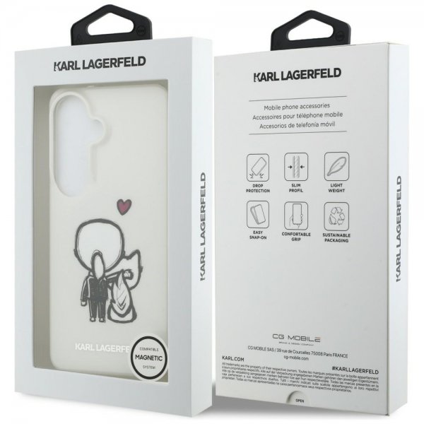 Karl Lagerfeld Samsung Galaxy S26 Skal Karl & Choupette MagSafe Vit