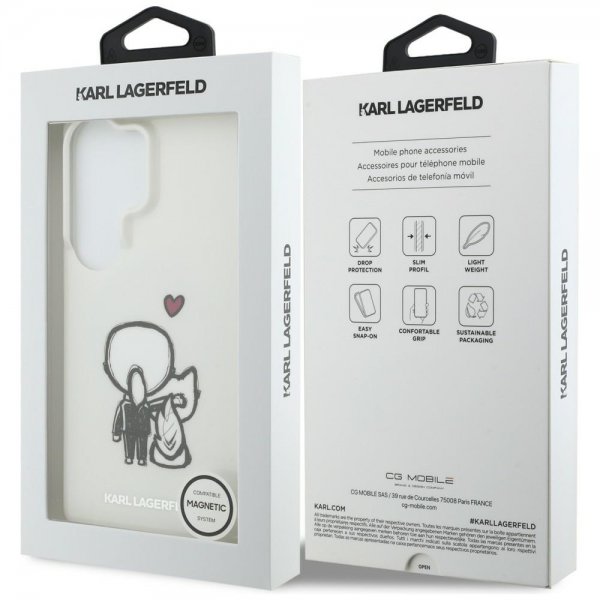 Karl Lagerfeld Samsung Galaxy S26 Ultra Skal Karl & Choupette MagSafe Vit