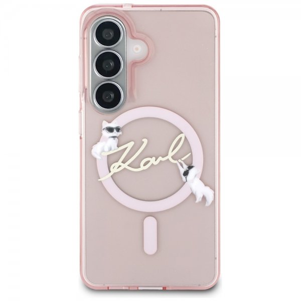 Karl Lagerfeld Samsung Galaxy S26 Skal Script MagSafe Rosa