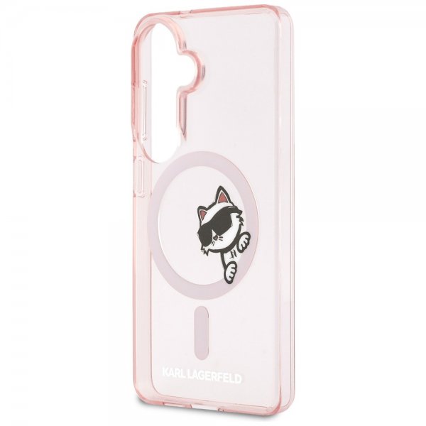 Karl Lagerfeld Samsung Galaxy S26 Skal Choupette Peekaboo MagSafe Rosa
