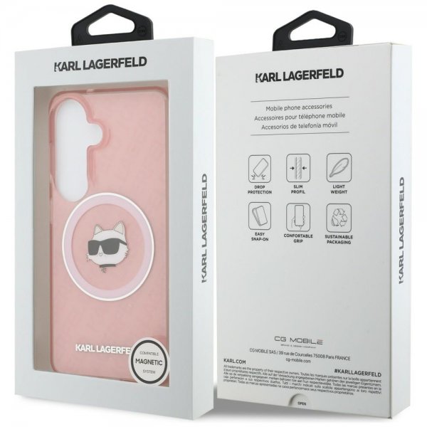 Karl Lagerfeld Samsung Galaxy S26 Plus Skal Choupette MagSafe Rosa