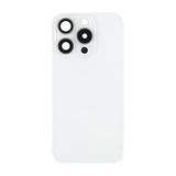 iPhone 15 Pro Baksida Glas med Magnet och Kameralins - Vit Titan