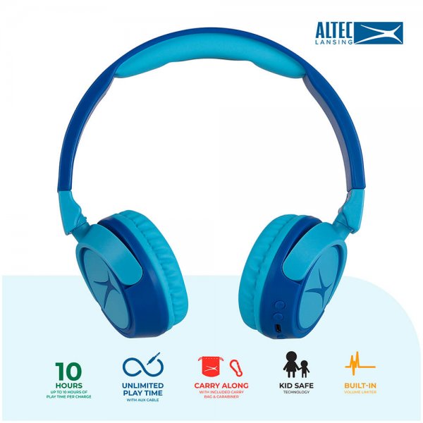Altec Lansing Hörlurar Barn Trådlös 2in1 On-Ear Blå