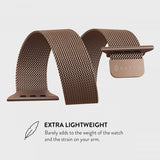 Burga Apple Watch 38/40/41/42mm Armband Metal Mesh Roseguld