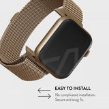 Burga Apple Watch 44/45/46mm/Ultra 49mm Armband Metal Mesh Guld