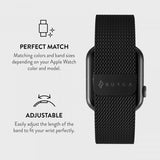 Burga Apple Watch 38/40/41/42mm Armband Metal Mesh Svart