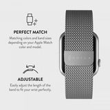 Burga Apple Watch 44/45/46mm/Ultra 49mm Armband Metal Mesh Silver