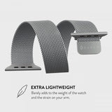 Burga Apple Watch 44/45/46mm/Ultra 49mm Armband Metal Mesh Silver