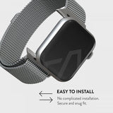 Burga Apple Watch 44/45/46mm/Ultra 49mm Armband Metal Mesh Silver