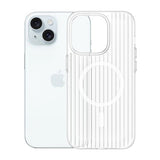 iPhone 15 Skal Korrugerad MagSafe Transparent
