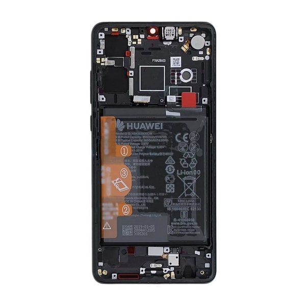 Huawei P30 New Version Skärm med LCD Display och Batteri Original - Svart