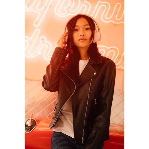 Happy Plugs Play Youth Headphones Rosa Guld