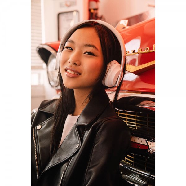 Happy Plugs Play Youth Headphones Rosa Guld