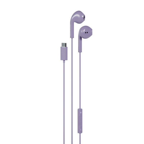 Happy Plugs Trådade Hörlurar USB-C Lila