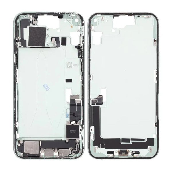 Mittenram med smådelar för iPhone 15 Plus - Grön OEM
