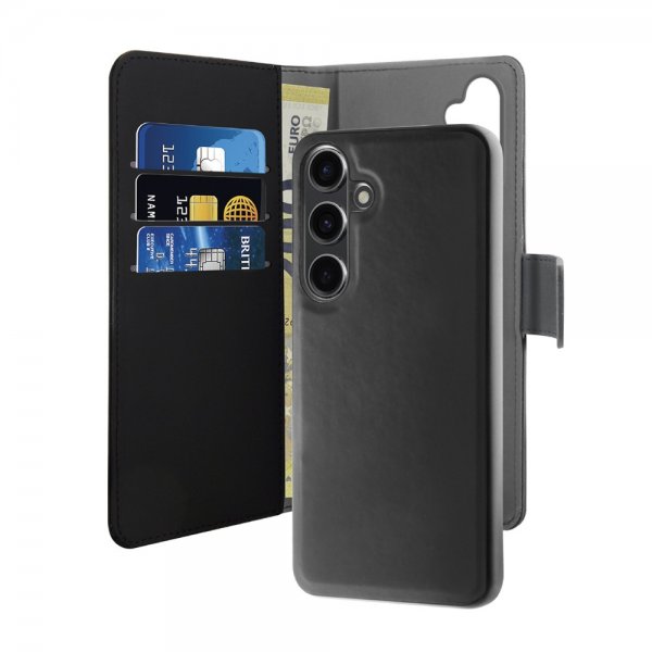 Puro Samsung Galaxy S24 Fodral Wallet Detachable 2 in 1 Svart