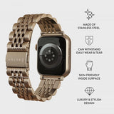 Burga Apple Watch 38/40/41/42mm Armband Metal Guld